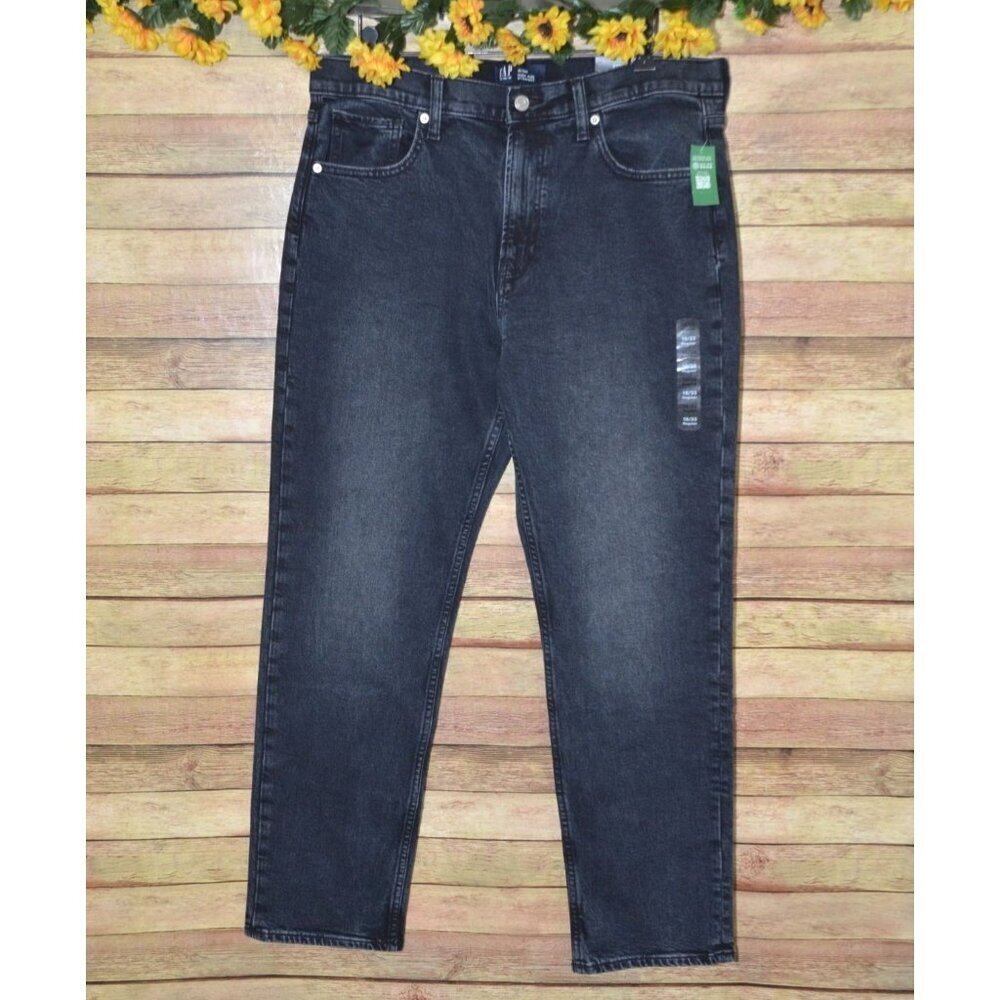 NWT Gap Denim High Rise Straight Stretch Dark Wash Jeans Size 16 33R